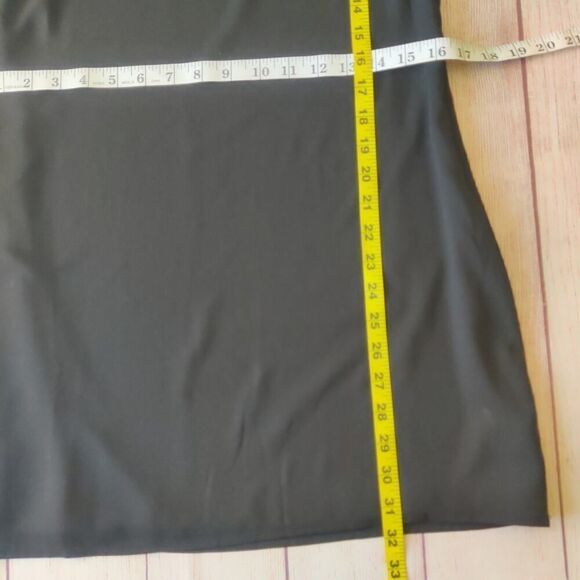 Forever 21 black chiffon overlay sheath dress sz M - Picture 9 of 10